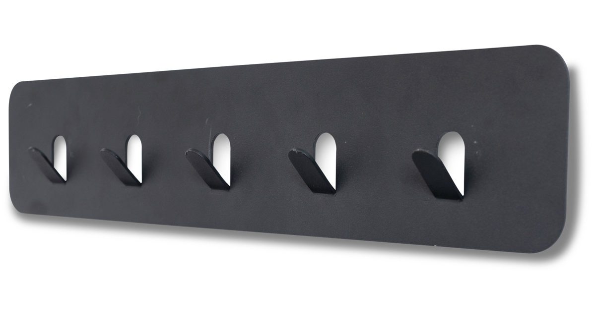 Wandgarderobe M2 kollektion aus Metall in Anthrazit Garderobenleiste Lilly Anthrazit – fünf Haken, Länge ca. 50 cm