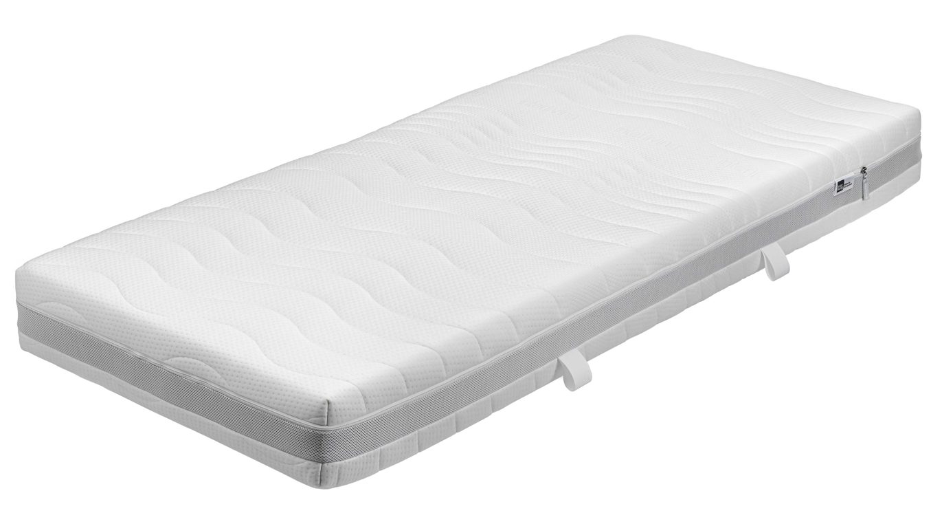 Federkernmatratze Interliving aus Stoff in Weiß Interliving Matratze Medikontur 1909 Taschenfederkern, H3 – Liegefläche ca. 90 x 200 cm