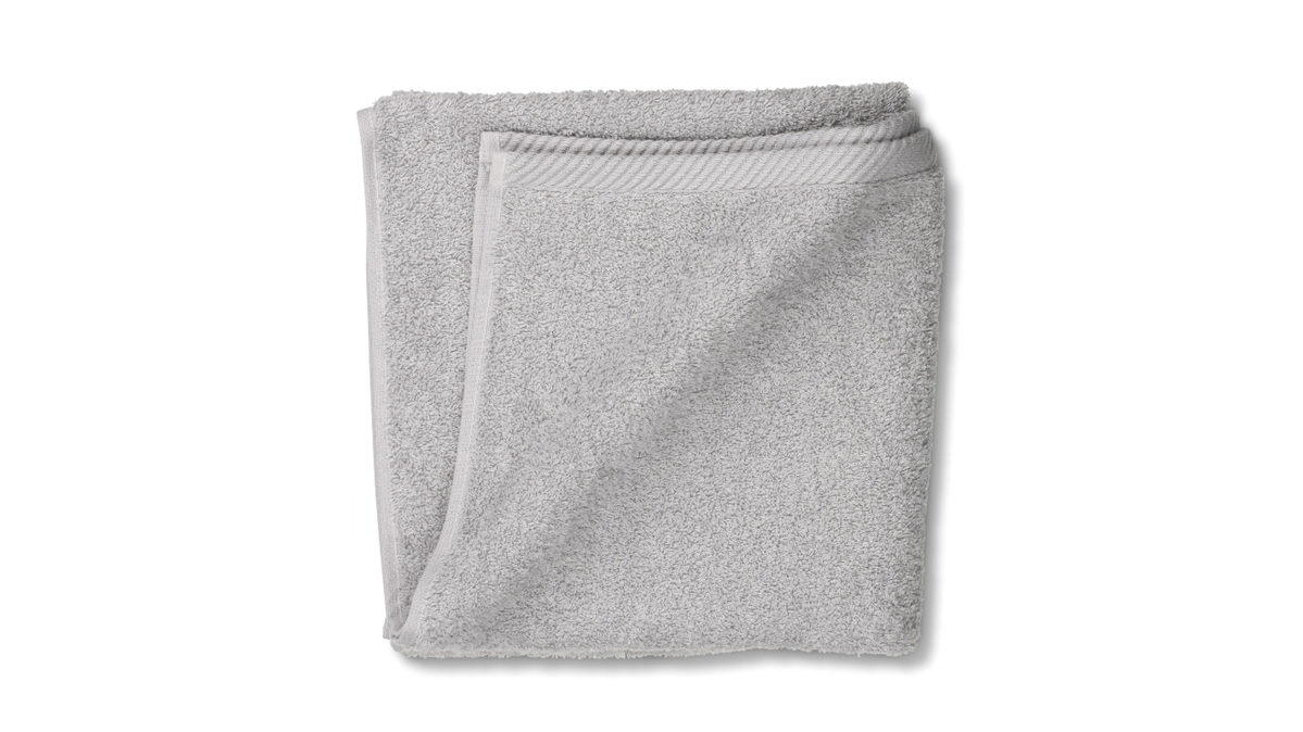 Handtuch Kela | keck & lang aus Naturfaser in Hellgrau Handtuchserie Ladessa - Handtuch felsgraue Baumwolle - ca. 50 x 100 cm