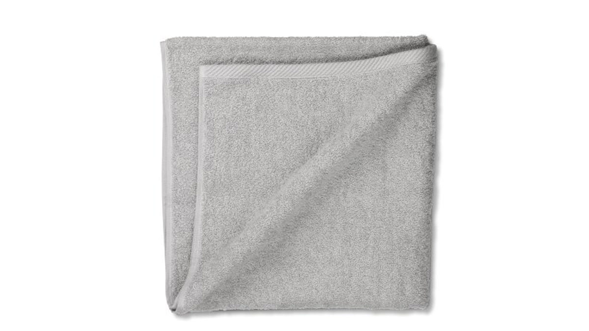 Duschhandtuch Kela | keck & lang aus Naturfaser in Hellgrau Handtuchserie Ladessa - Duschtuch felsgraue Baumwolle - ca. 70 x 140 cm