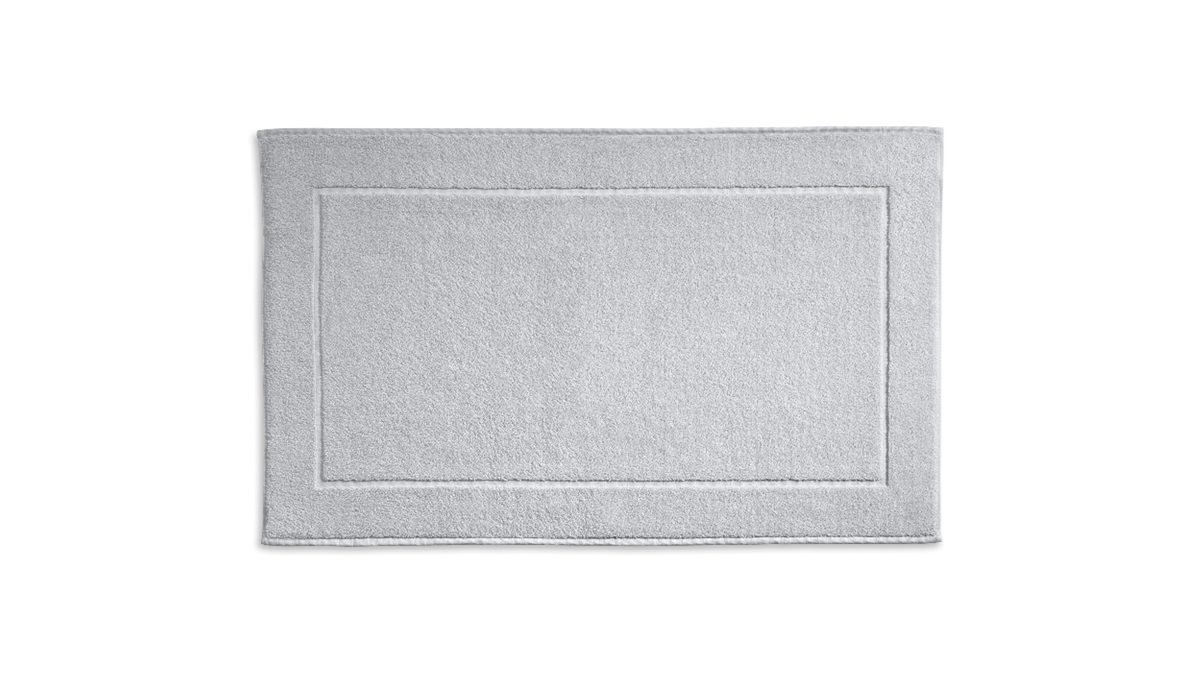 Badematte / Badeteppich Kela | keck & lang aus Naturfaser in Hellgrau Handtuchserie Ladessa - Badematte felsgraue Baumwolle - ca. 60 x 100 cm