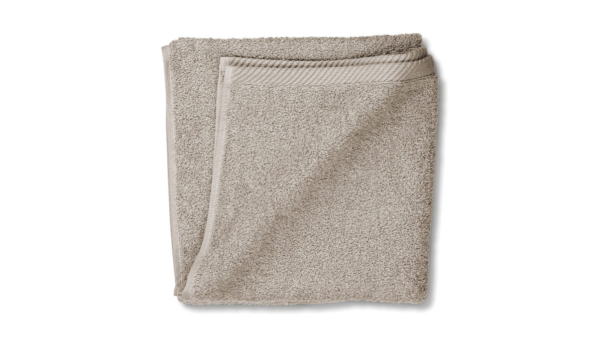 Handtuch Kela | keck & lang aus Naturfaser in Grau Handtuchserie Ladessa - Handtuch silbergraue Baumwolle - ca. 50 x 100 cm