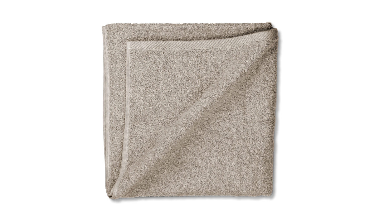Duschhandtuch Kela | keck & lang aus Naturfaser in Grau Handtuchserie Ladessa - Duschtuch silbergraue Baumwolle - ca. 70 x 140 cm