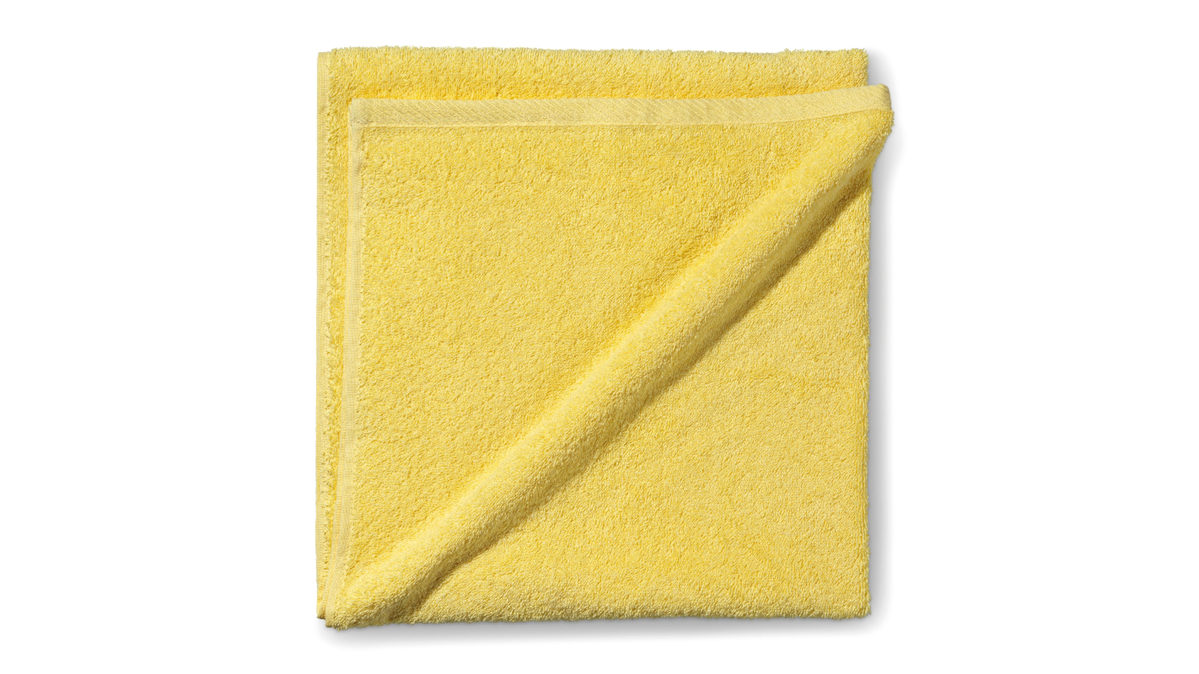 Duschhandtuch Kela | keck & lang aus Naturfaser in Gelb Handtuchserie Ladessa - Duschtuch sonnengelbe Baumwolle - ca. 70 x 140 cm