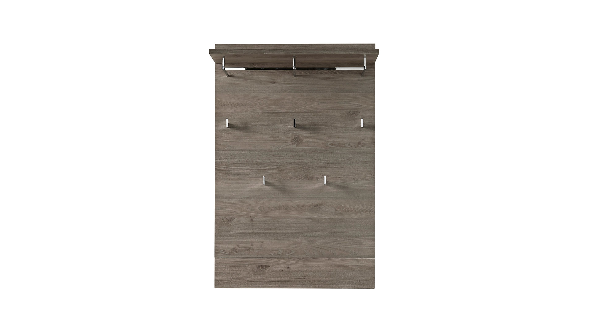 Wandgarderobe Innostyle aus Nachbildung in Holzfarben Wandgarderobe als Flurmöbel Silbereichefarbene Kunststoffoberflächen – ca. 84 x 128 cm