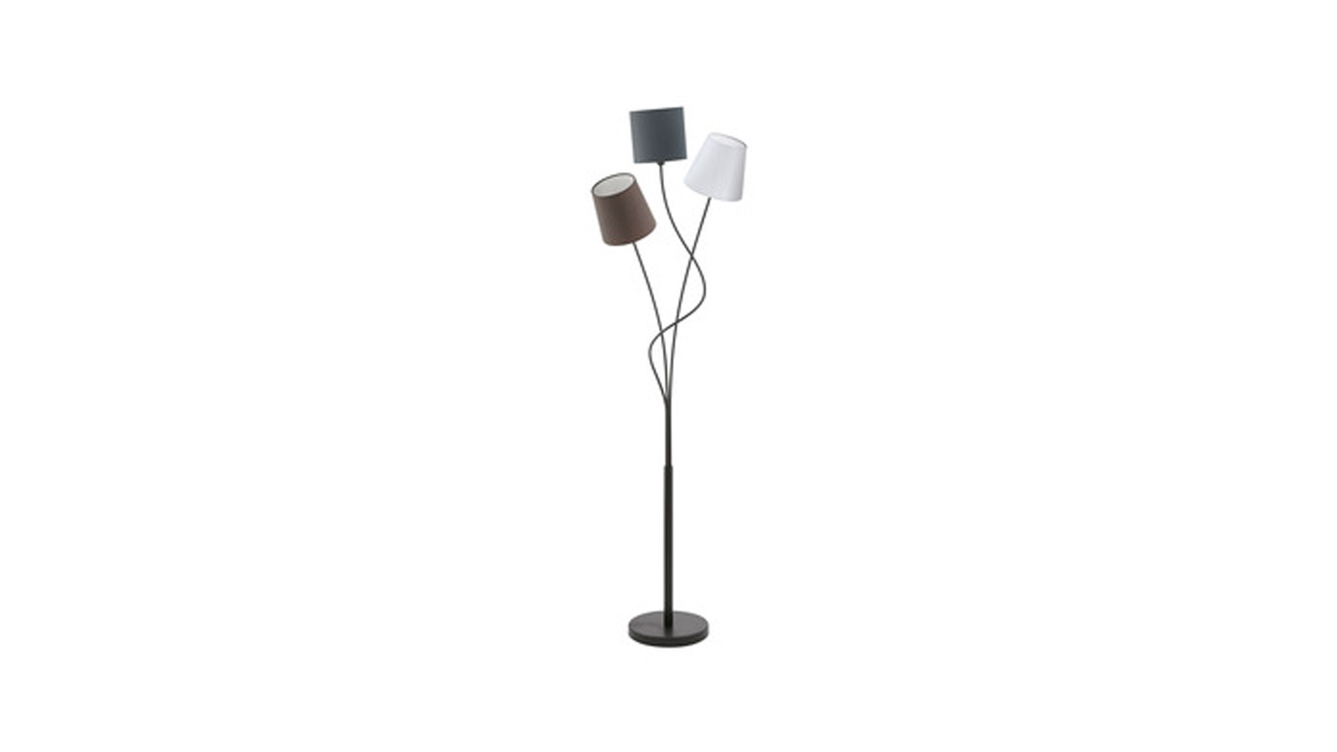 Stehleuchte Eglo aus Metall in Schwarz Stehleuchte Maronda bzw. Stehlampe schwarzer Stahl  & mehrfarbiger Kunststoff – Höhe ca. 152 cm