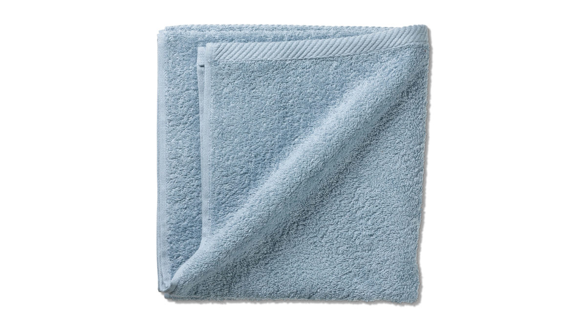 Handtuch Kela | keck & lang aus Naturfaser in Hellblau Handtuchserie Ladessa - Handtuch frostblaue Baumwolle - ca. 50 x 100 cm