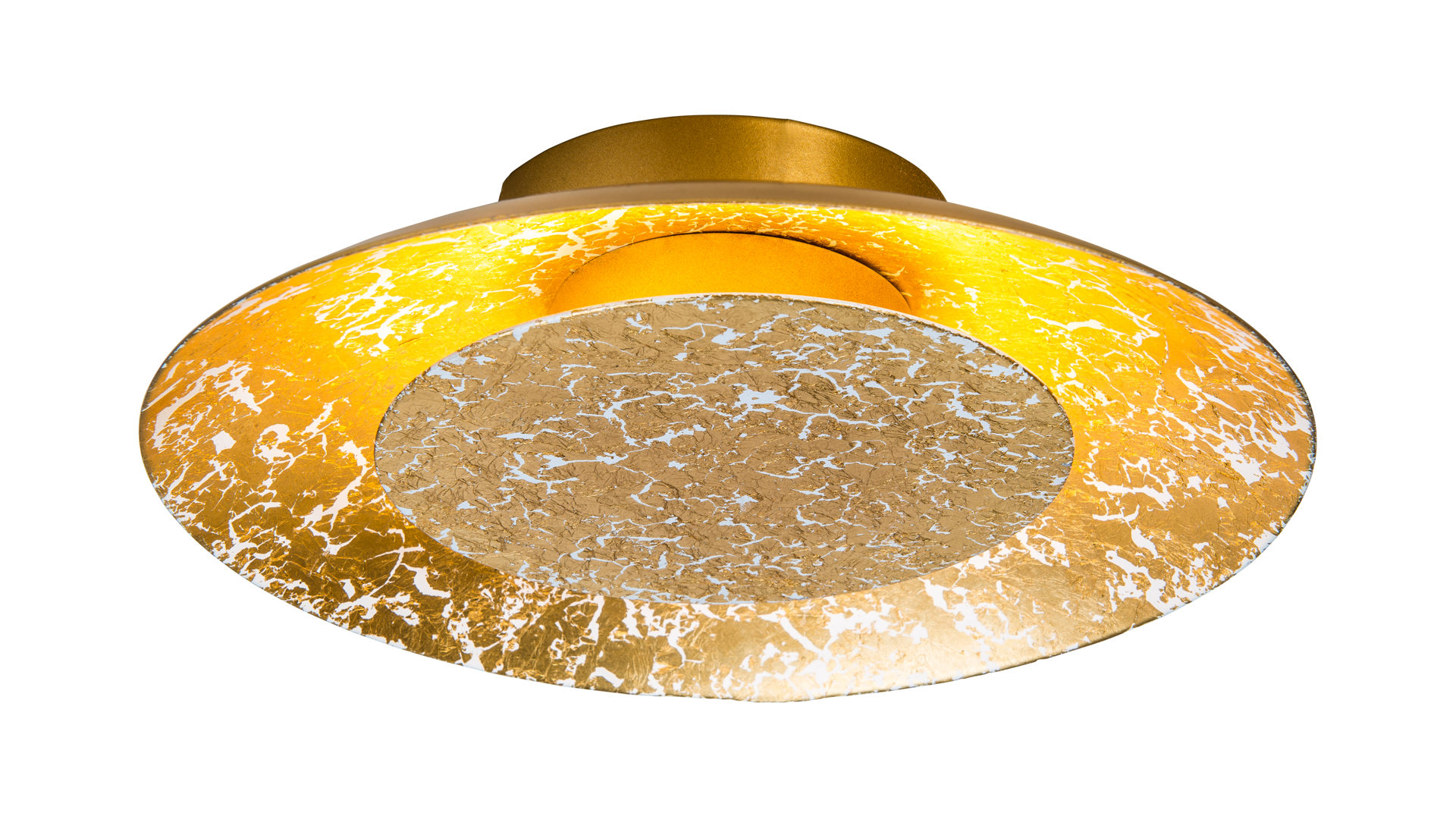 Deckenleuchte Nino leuchten aus Metall in Metallfarben Nino LED-Deckenleuchte Dalia Gold – Durchmesser ca. 22 cm