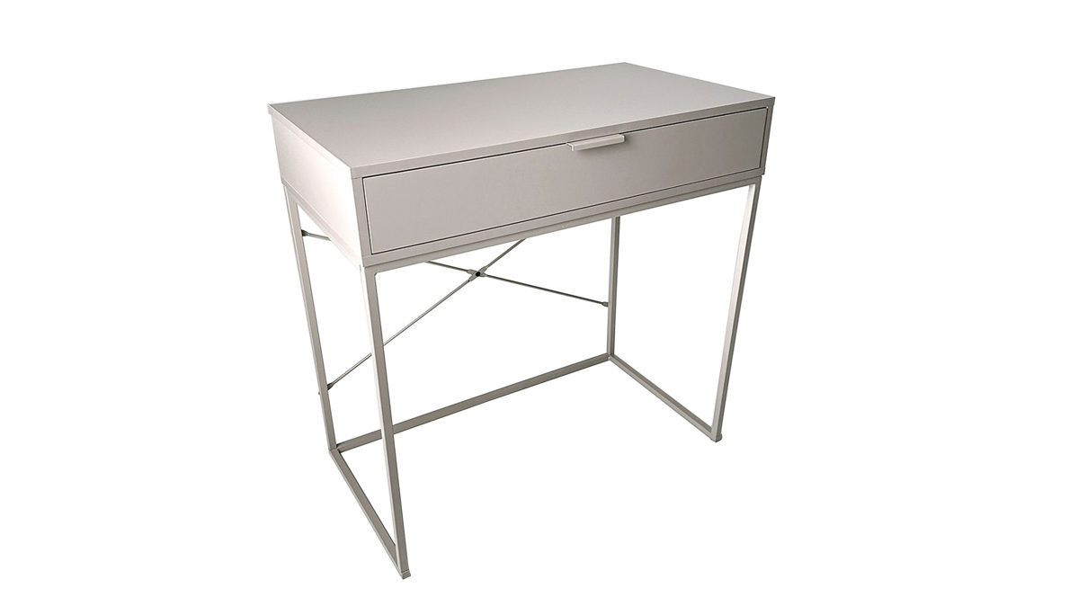 Konsole Haku aus Metall in Creme Konsole kaschmirfarben - ca. 80 x 79 cm