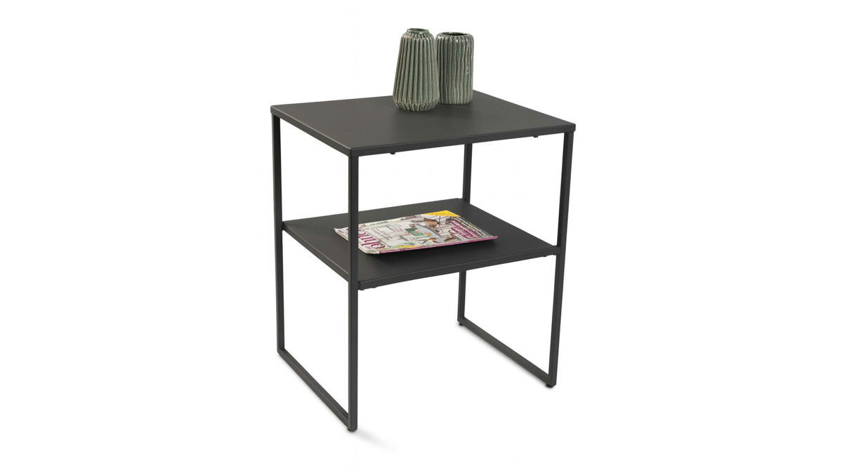 Beistelltisch M2 kollektion aus Metall in Anthrazit Beistelltisch Timur 2 Anthrazit – ca. 50 x 40 cm