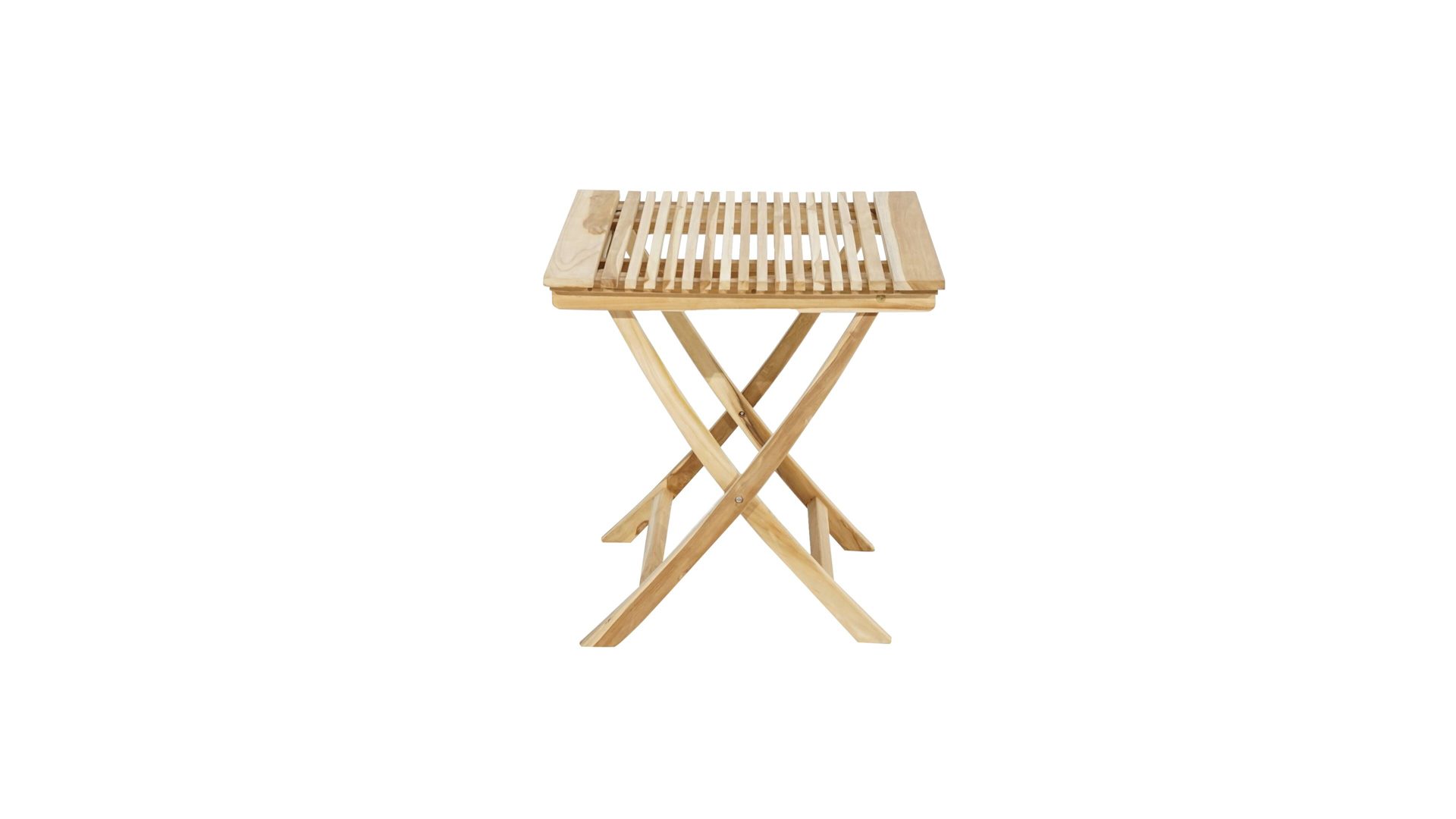 Gartentisch Ploß aus Holz in Holzfarben Ploß® Klapptisch Milford ECO als Gartenmöbel Eco-Teakholz – ca. 70 x 70 cm