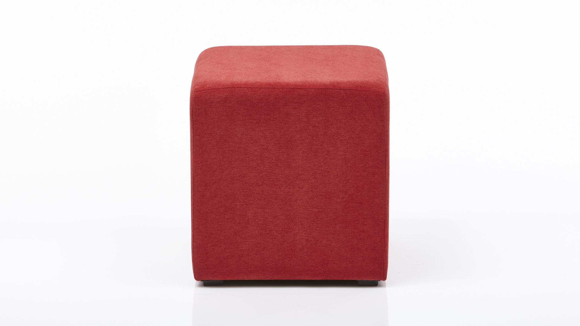 Polsterhocker KAWOO aus Stoff in Rot quadratischer KAWOO Polsterhocker Torino - Sitzmöbel roter Bezug Imperio 201 - ca. 40 x 40 cm