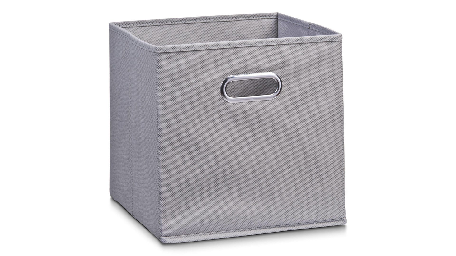Faltbox Zeller present aus Stoff in Grau Faltbox Lisa graues Vlies – ca. 32 x 32 cm