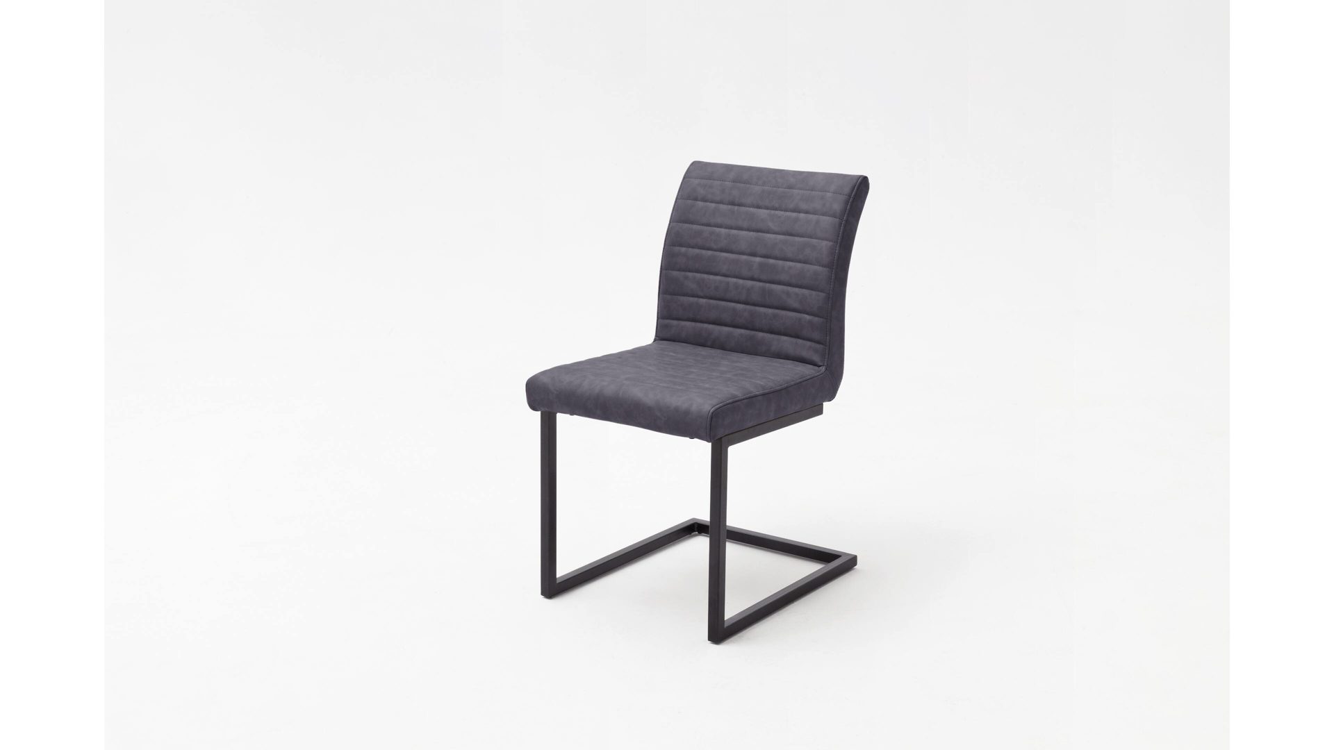 Schwingstuhl Mca furniture aus Stoff in Grau Schwingstuhl graues Kunstleder GX & schwarzes Metallgestell