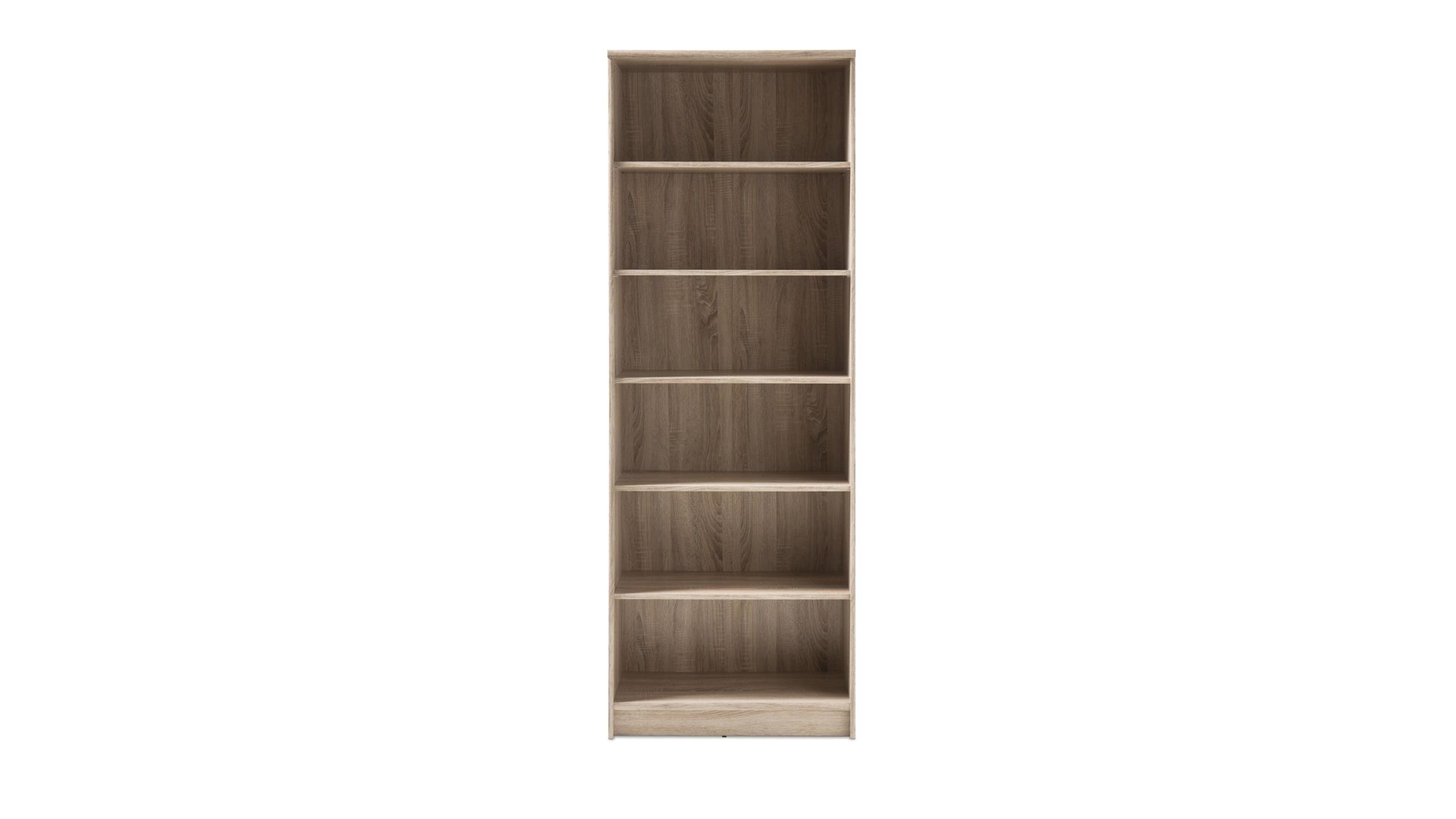 Regal Bega consult aus Holz in Holzfarben Bücherregal als Wohnzimmermöbel Sonoma eichefarbene Kunststoffoberflächen – Höhe ca. 198 cm, fünf Böden