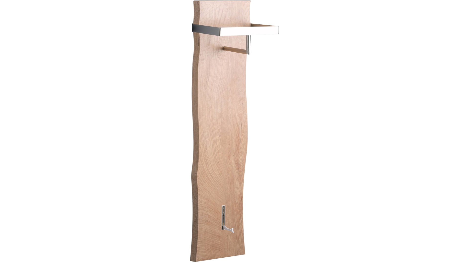 Wandgarderobe M2 kollektion aus Holz in Holzfarben Wandgarderobe als Dielenmöbel eichefarbene Kunststoffoberflächen – Höhe ca. 110 cm