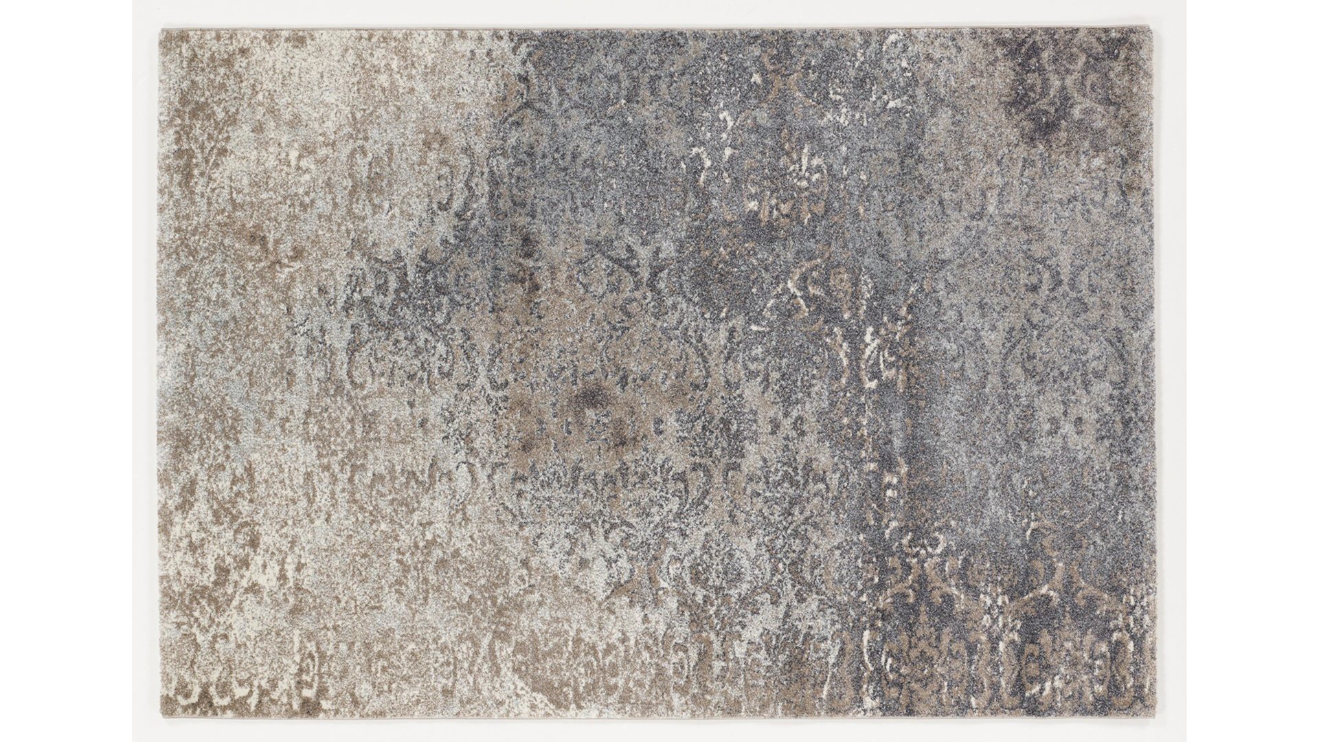 Webteppich Oci aus Kunstfaser in Türkis Designerteppich Butterfly Admiral türkis & naturfarben gemusterte Kunstfaser – ca.  200 x 290 cm
