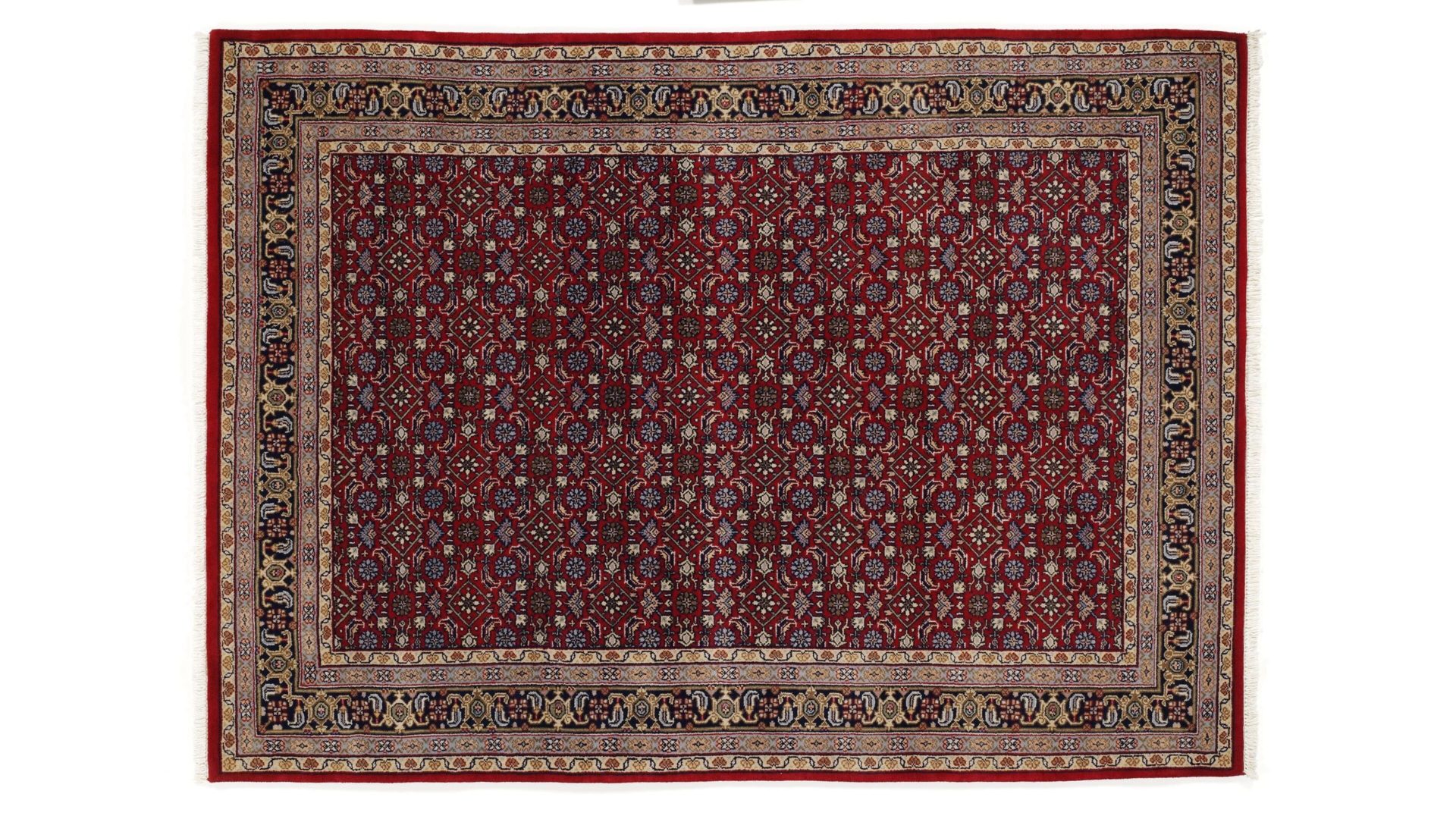 Orientteppich Oci aus Naturfaser in Rot Orientteppich Himla Herati für Ihre Wohnaccessoires rote & blaue Schurwolle – ca. 170 x 240 cm