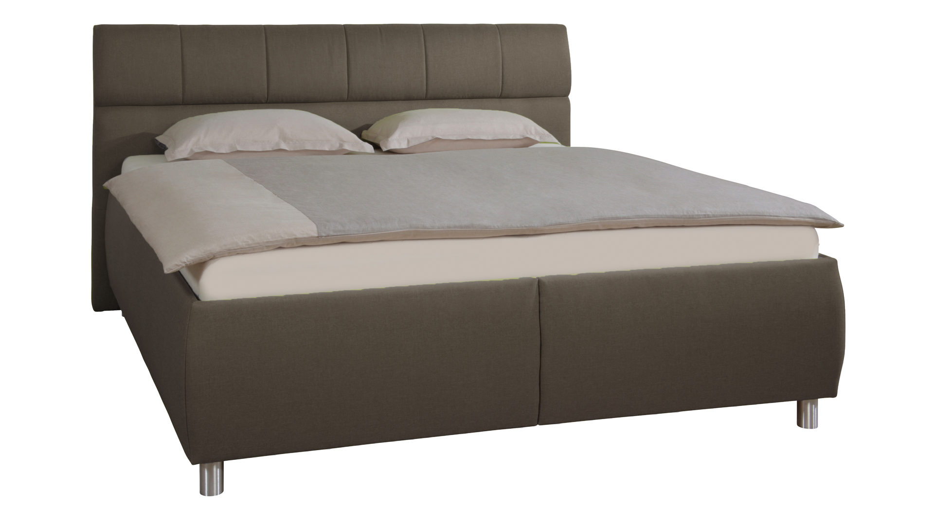 Doppelbett Nova butor aus Stoff in Braun Boxspringbett brauner Stoffbezug 8.GDU 19 – Liegefläche ca. 180 x 200 cm
