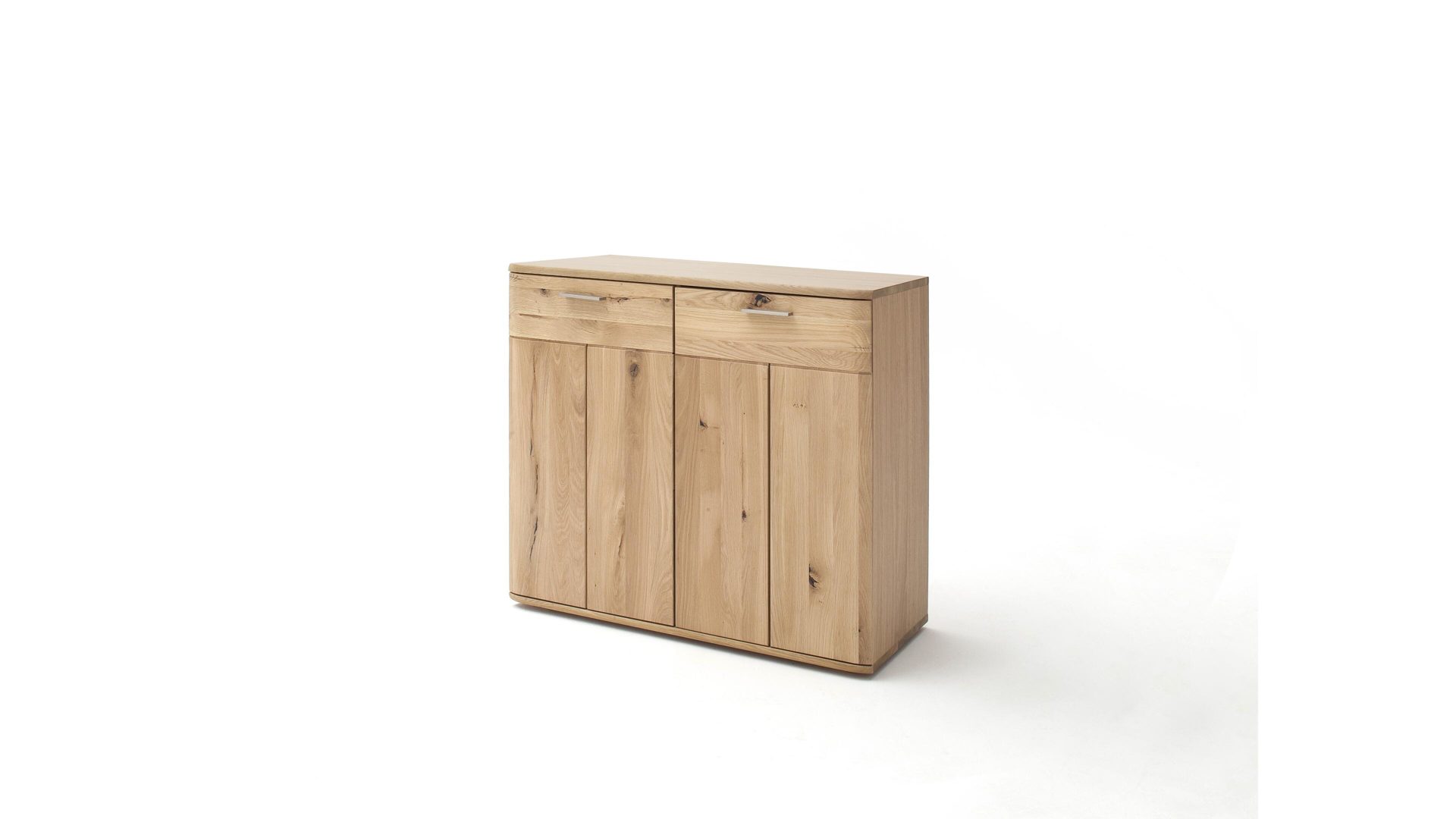 Türenkommode Mca furniture aus Holz in Holzfarben Türenkommode biancofarbene Balkeneiche – zwei Türen