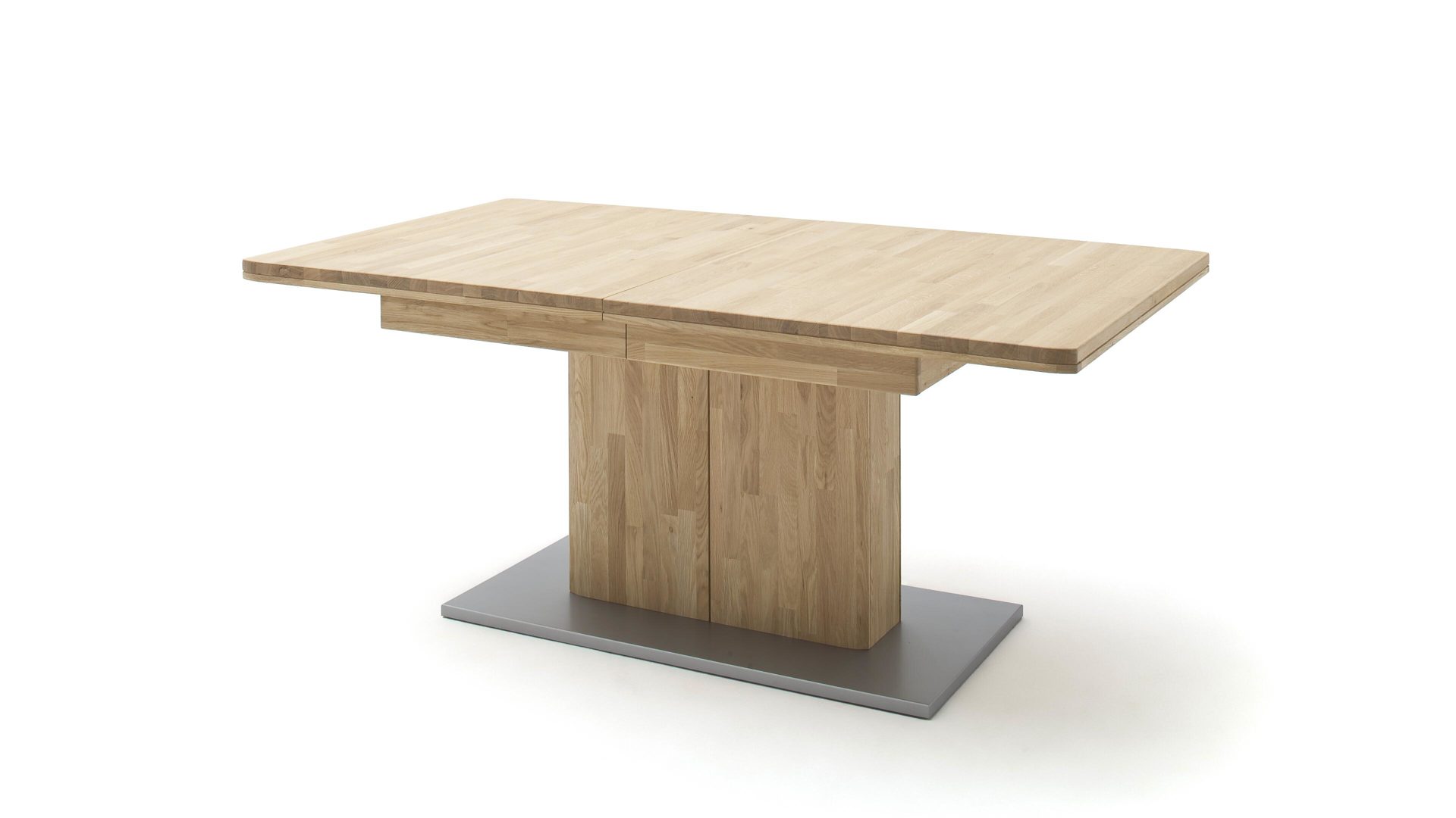 Auszugtisch Mca furniture aus Holz in Holzfarben Esstisch mit Funktion biancofarbene Balkeneiche – ca. 180-230 x 90 cm