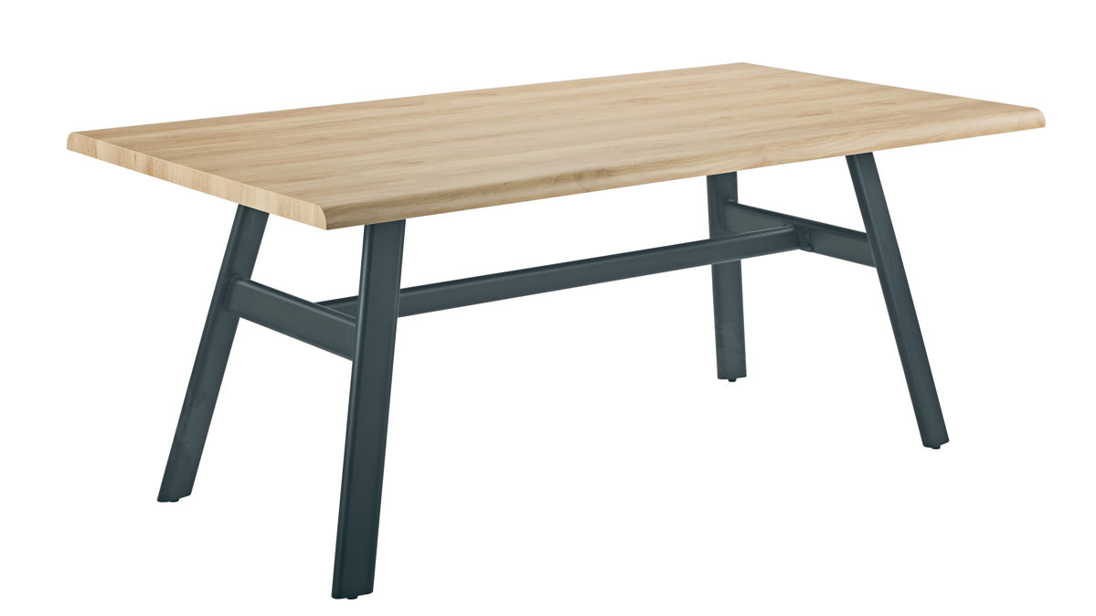 Esstisch Hela aus Holz in Holzfarben Esstisch Viseo I T Eiche hell B03-03 & schwarzes Metall - ca. 140 x 90 cm