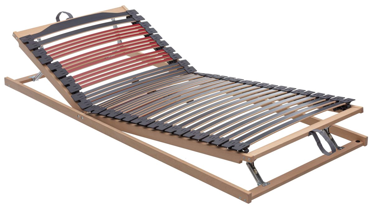 Lattenrost Interliving aus Holz in Holzfarben Interliving Lattenrost Serie 1953 mit langen Verstellzonen manuell verstellbar – Liegefläche ca. 90 x 200 cm
