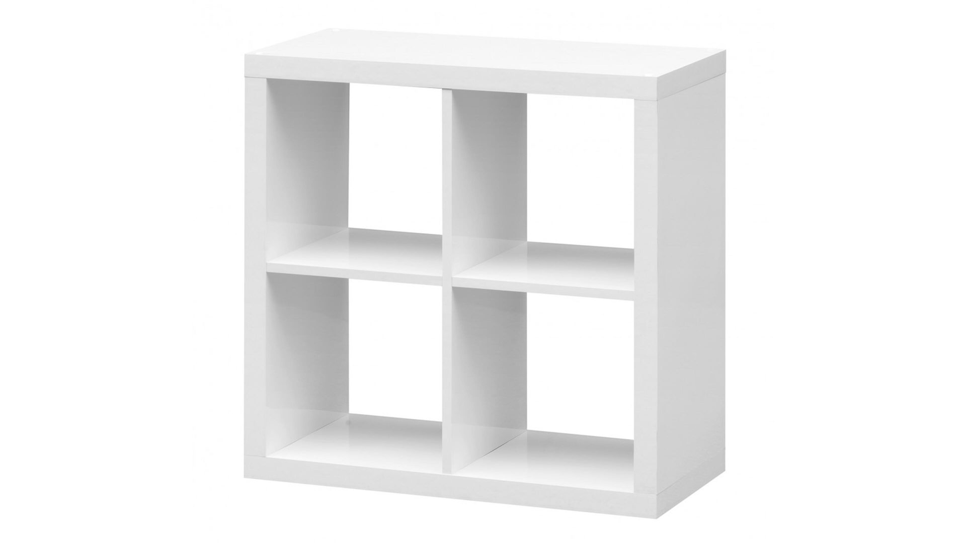 Raumteiler Bega consult in Weiß Raumteiler bzw. Bücherregal oder Wandregal mattweiße Kunststoffoberflächen - vier  Fächer, ca. 77 x 77 x 38 cm