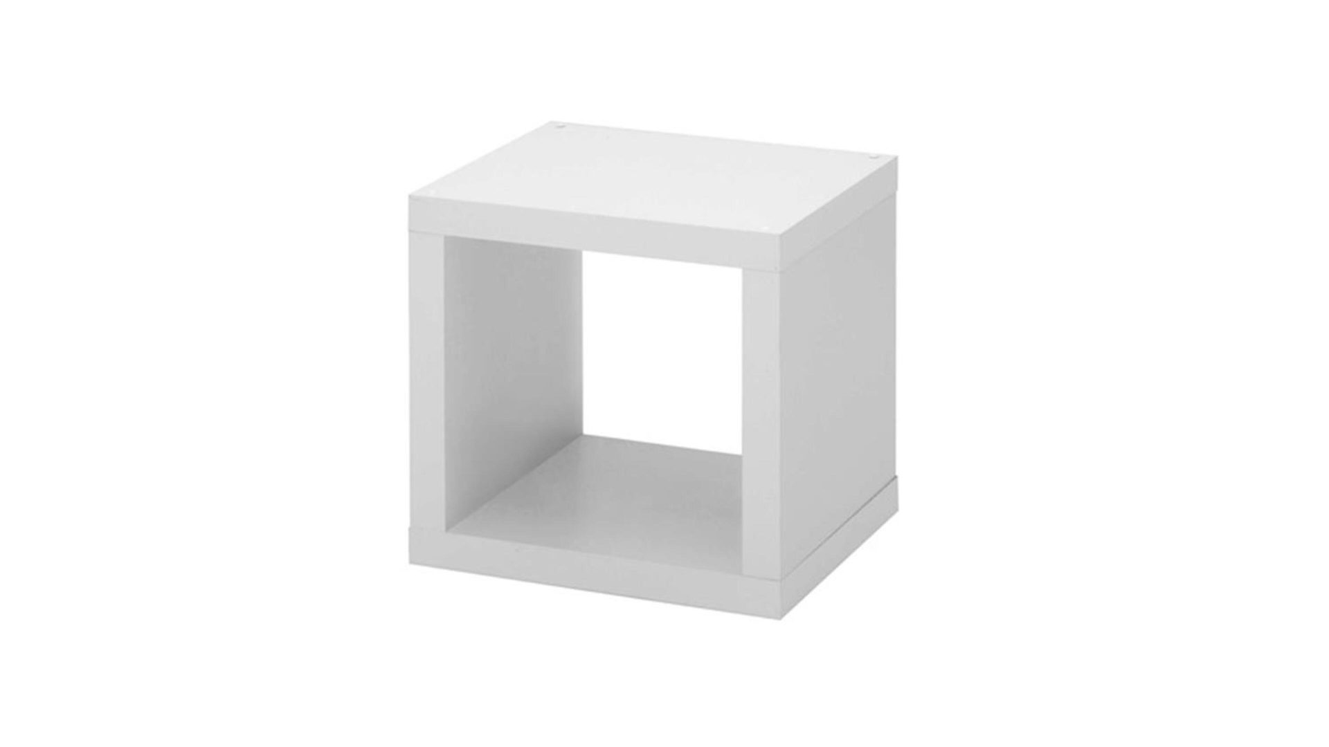 Raumteiler Bega-consult aus Holz in Weiß Regalwürfel bzw. Bücherregal oder Wandregal mattweiße Kunststoffoberflächen - ein  Fach, ca. 41 x 41 x 38 cm