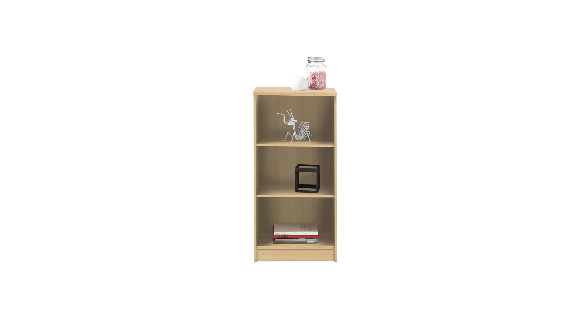 Regal Bega consult aus Holz in Holzfarben Bücherregal bzw. Standregal buchefarbene Kunststoffoberflächen – Höhe ca. 111 cm, zwei Böden