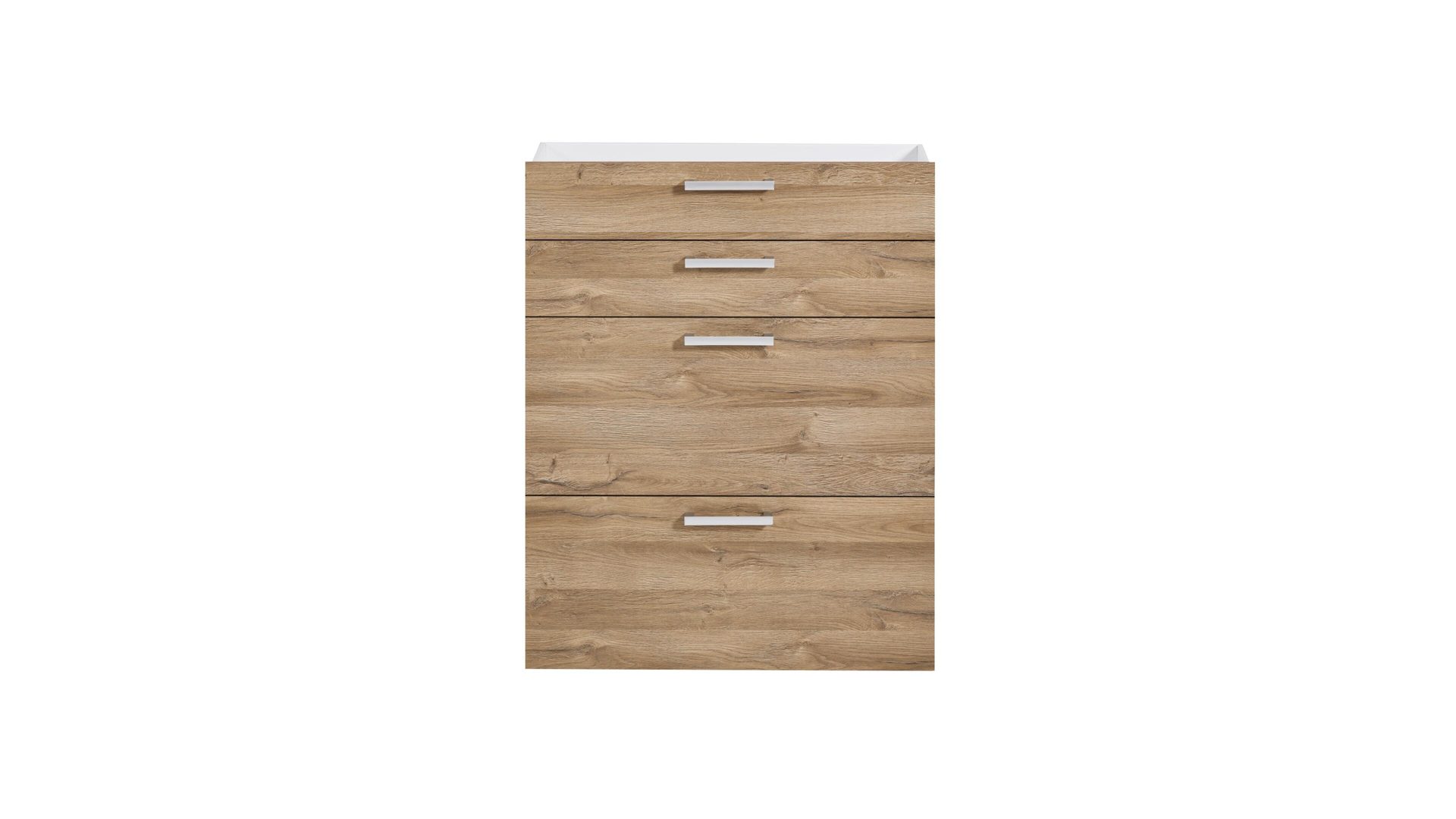Schubladen-Set Fmd furniture aus Holz in Holzfarben Schubladen-Set alteichefarbene Kunststoffoberflächen – vier Schubladen