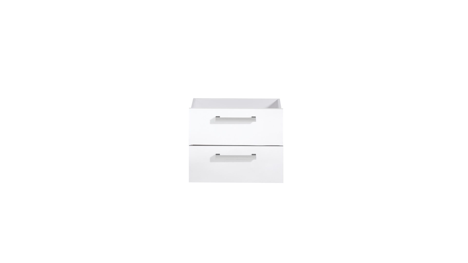 Schubladen-Set Fmd furniture aus Holz in Weiß Schubladen-Set brilliantweiße Kunststoffoberflächen – zwei Schubladen