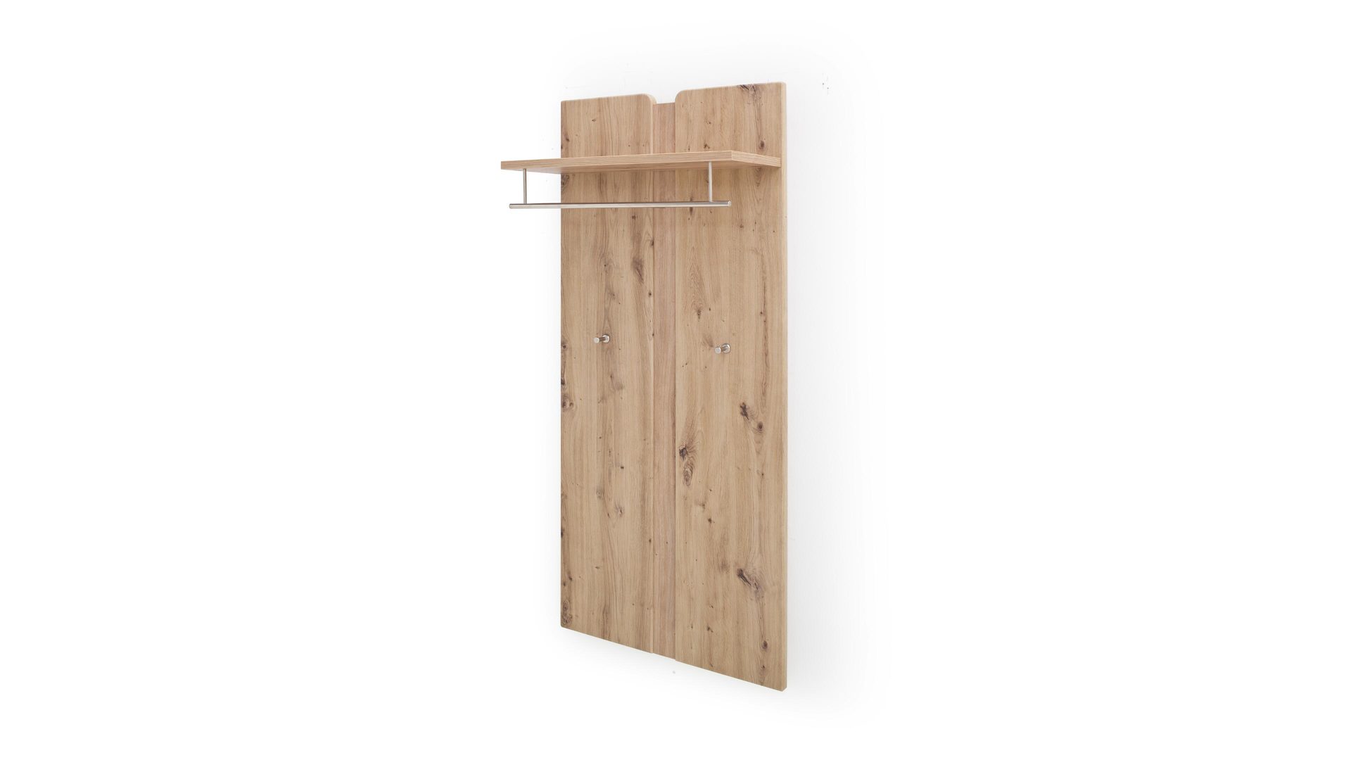 Wandgarderobe Mca furniture aus Holz in Holzfarben Wandgarderobe balkeneichefarbene Kunststoffoberflächen – ca. 70 x 156 cm