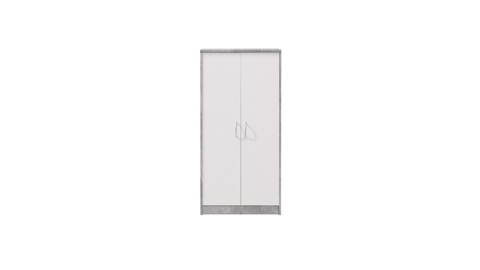 Aktenschrank Bega consult aus Holz in Grau Aktenschrank weiße & betonfarbene Kunststoffoberflächen – zwei Türen, Höhe ca. 148 cm