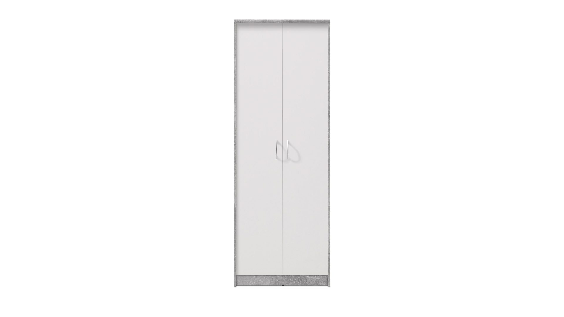 Aktenschrank Bega consult aus Holz in Grau Aktenschrank weiße & betonfarbene Kunststoffoberflächen – zwei Türen, Höhe ca. 198 cm