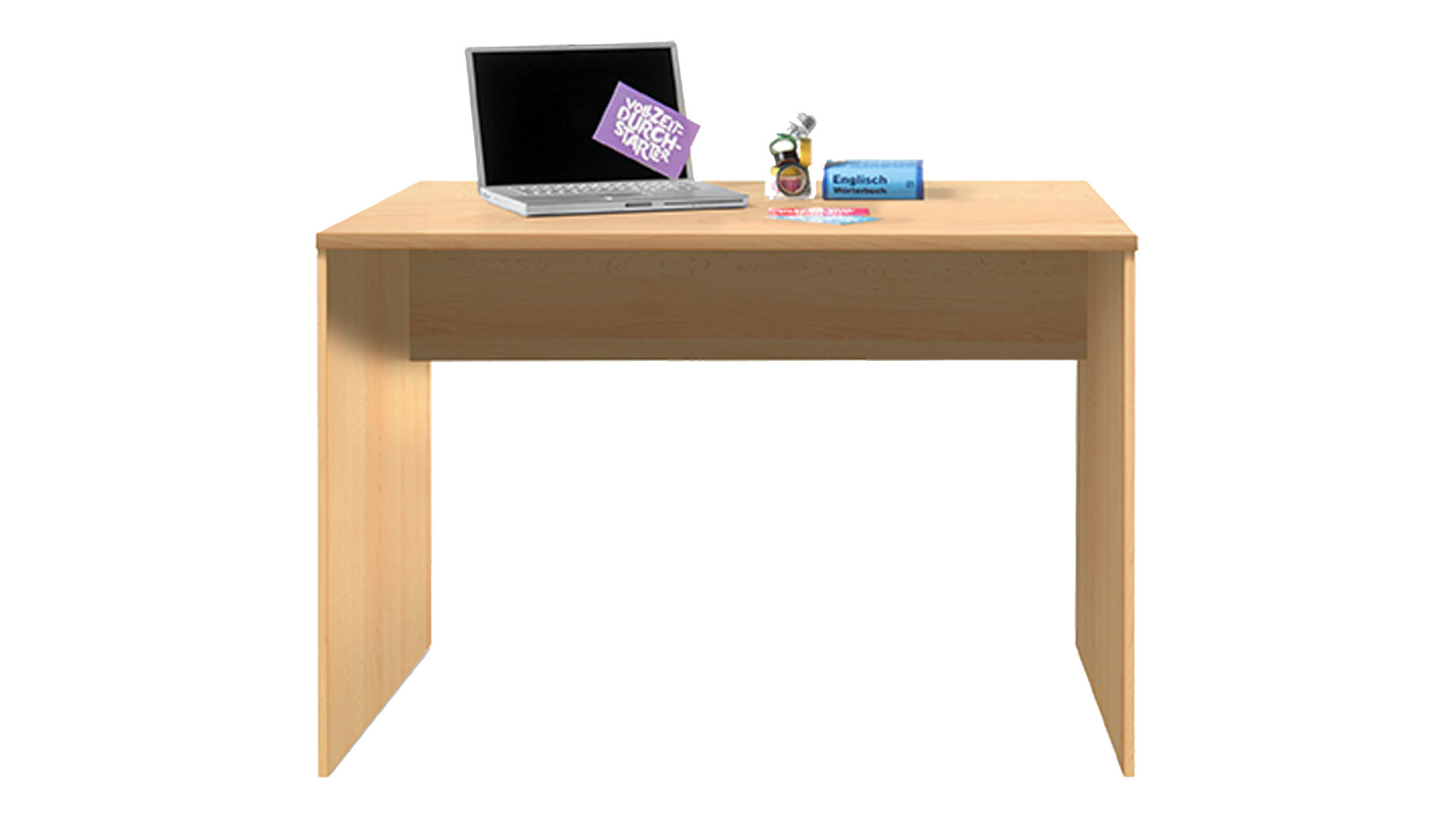 Schreibtisch Bega consult aus Holz in Holzfarben Schreibtisch buchefarbene Kunststoffoberflächen – ca. 106 x 75 cm