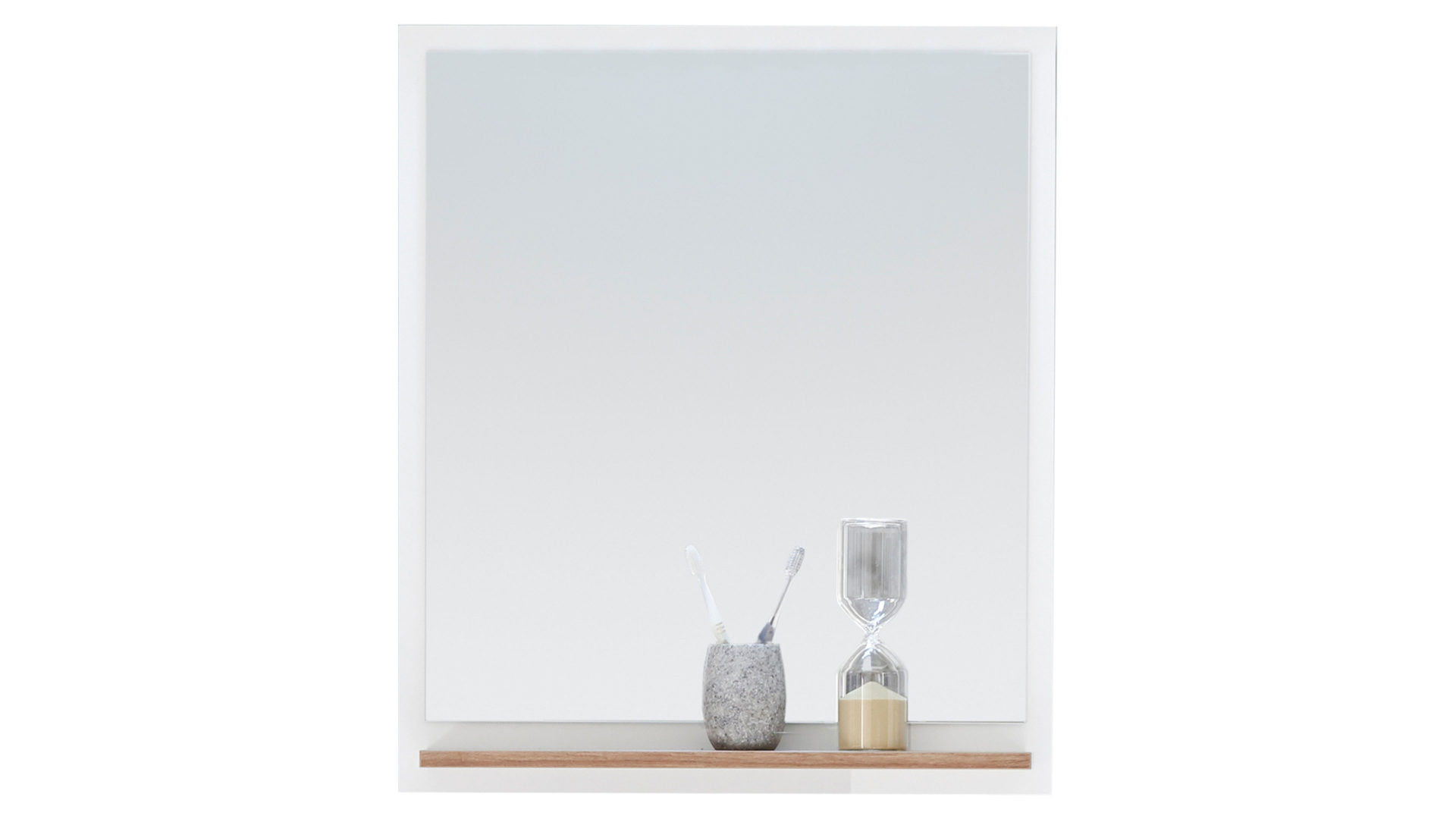 Wandspiegel Pelipal aus Spiegel in Weiß pelipal Badspiegel Quickset 923 weiße Kunststoffoberflächen – ca. 60 x 75 cm