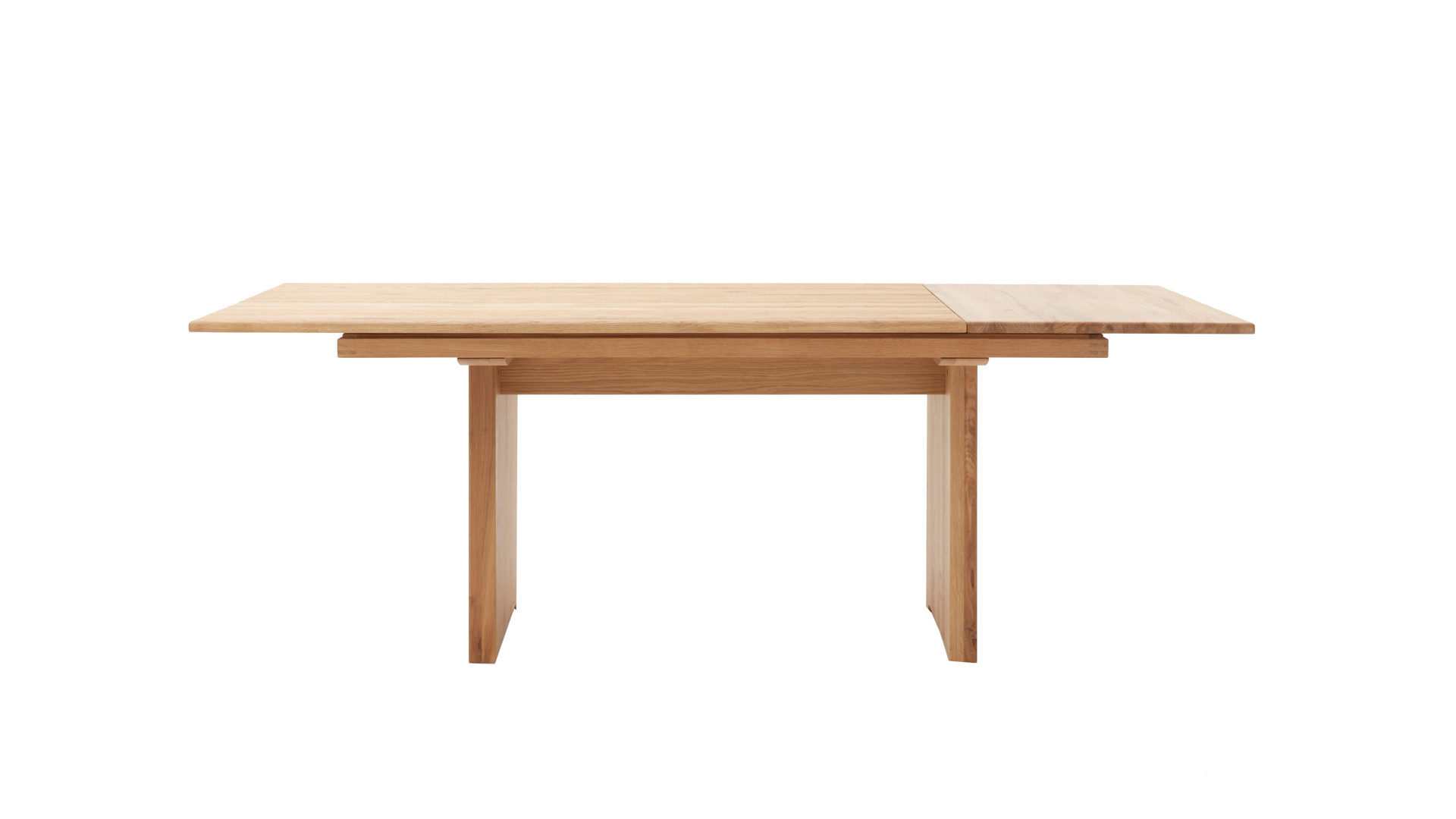 Auszugtisch Decker aus Holz in Holzfarben Massivholztisch bzw. Ausziehtisch  biancofarbene Wildeiche – ca. 180-240 x 90 cm