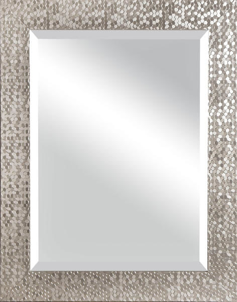 Wandspiegel Spiegelprofi aus Spiegel in Metallfarben Wandspiegel silberfarbener Kunststoff – ca. 55 x 70 cm