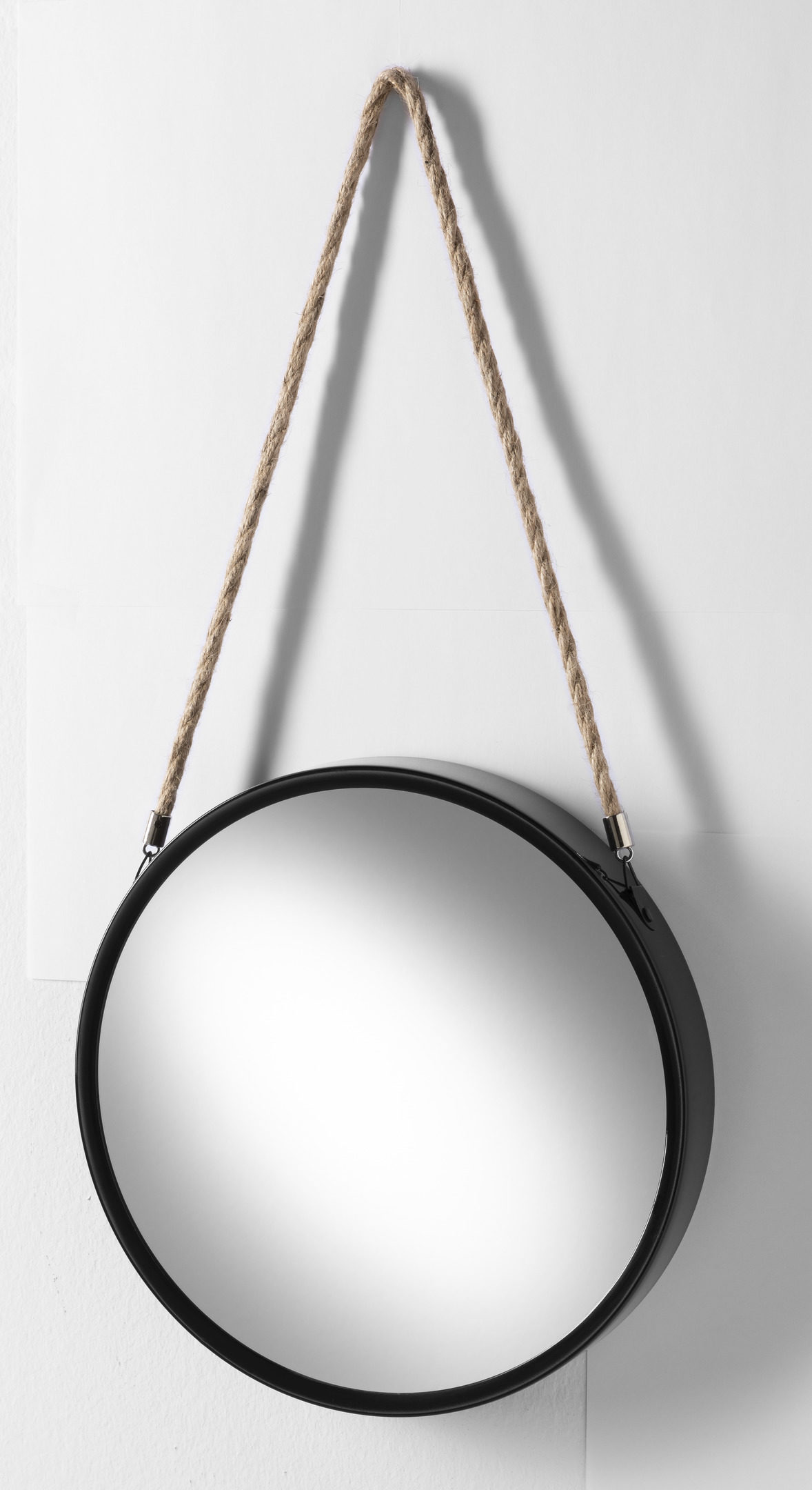 Wandspiegel Spiegelprofi aus Spiegel in Schwarz Wandspiegel schwarzes Metall – Durchmesser ca. 30 cm