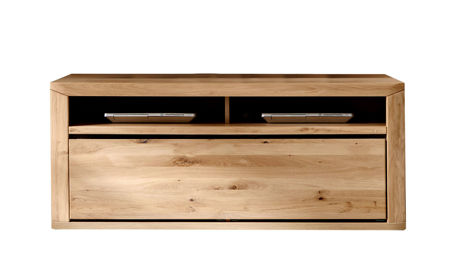 Lowboard Ideal möbel aus Holz in Holzfarben Lowboard Alteiche – eine Schublade, zwei Fächer