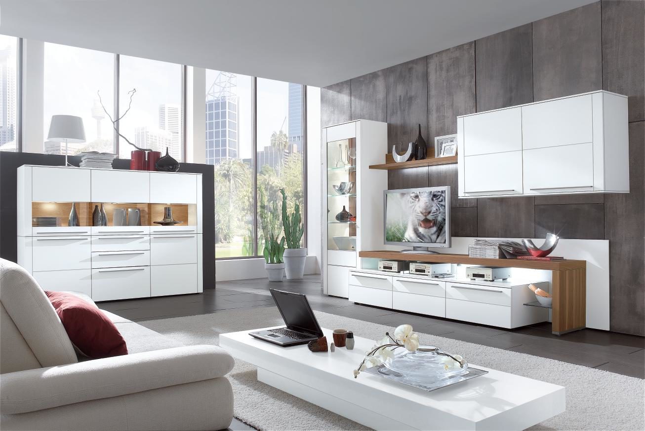 wohnwand nussbaum furniert, einrichtungspartnerring, räume, wohnzimmer, regale + raumteiler, Design ideen