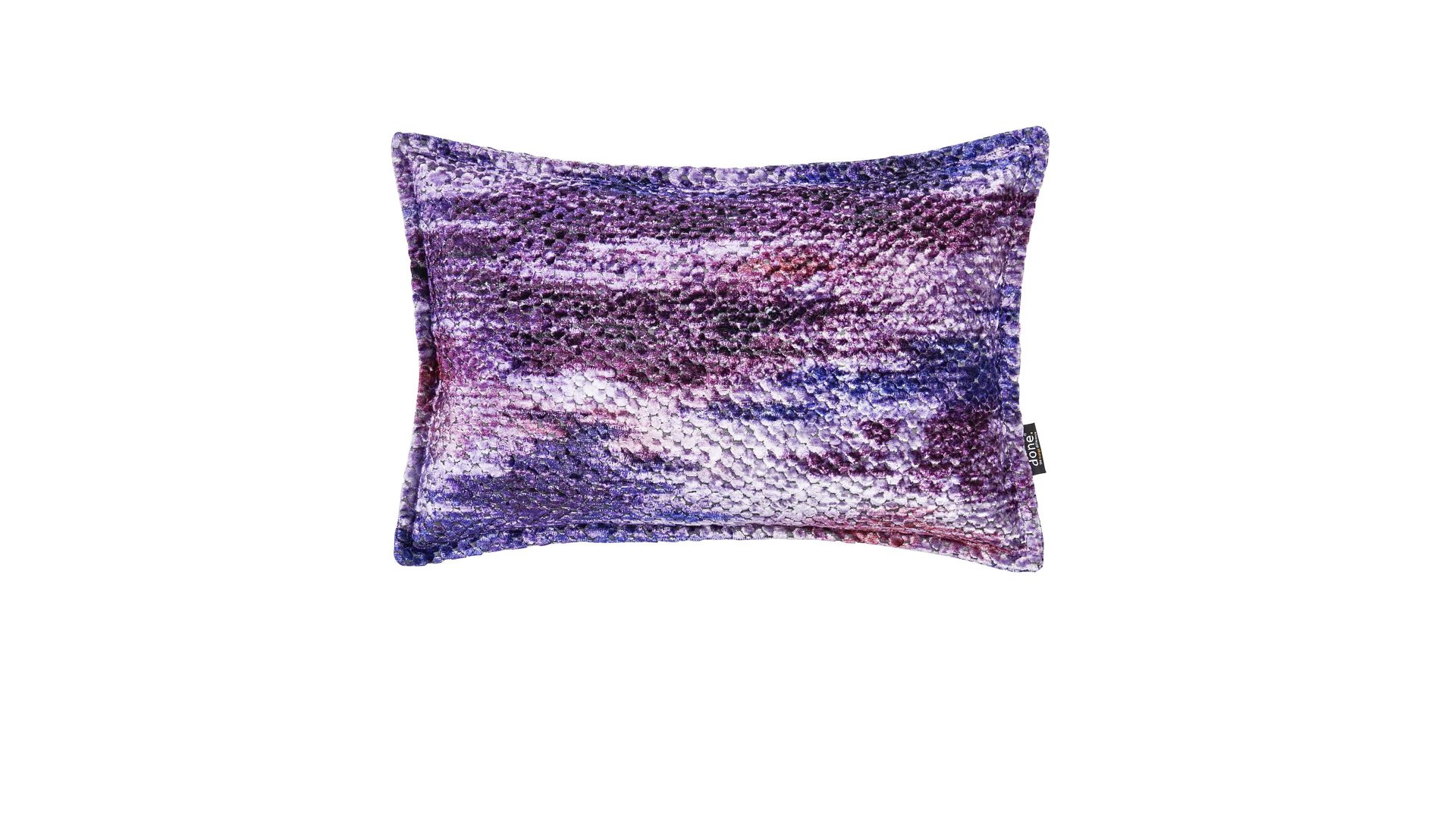 Kissenbezug /-hülle Done.® aus Stoff in Lila done.® Kissenhülle Cushion Glam Colour lila gemusterter Samt – ca. 40 x 60 cm