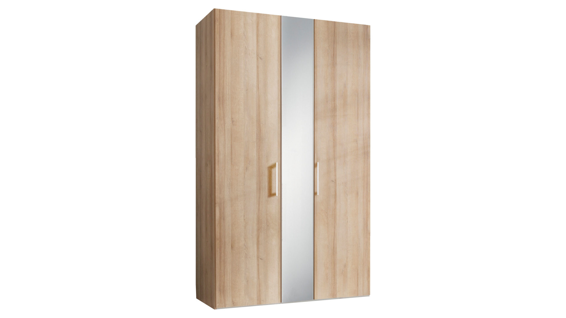 Kleiderschrank Express möbel aus Holz in Holzfarben Kleiderschrank Sonoma eichefarbene Kunststoffoberflächen – zwei Türen, Breite ca. 125 cm