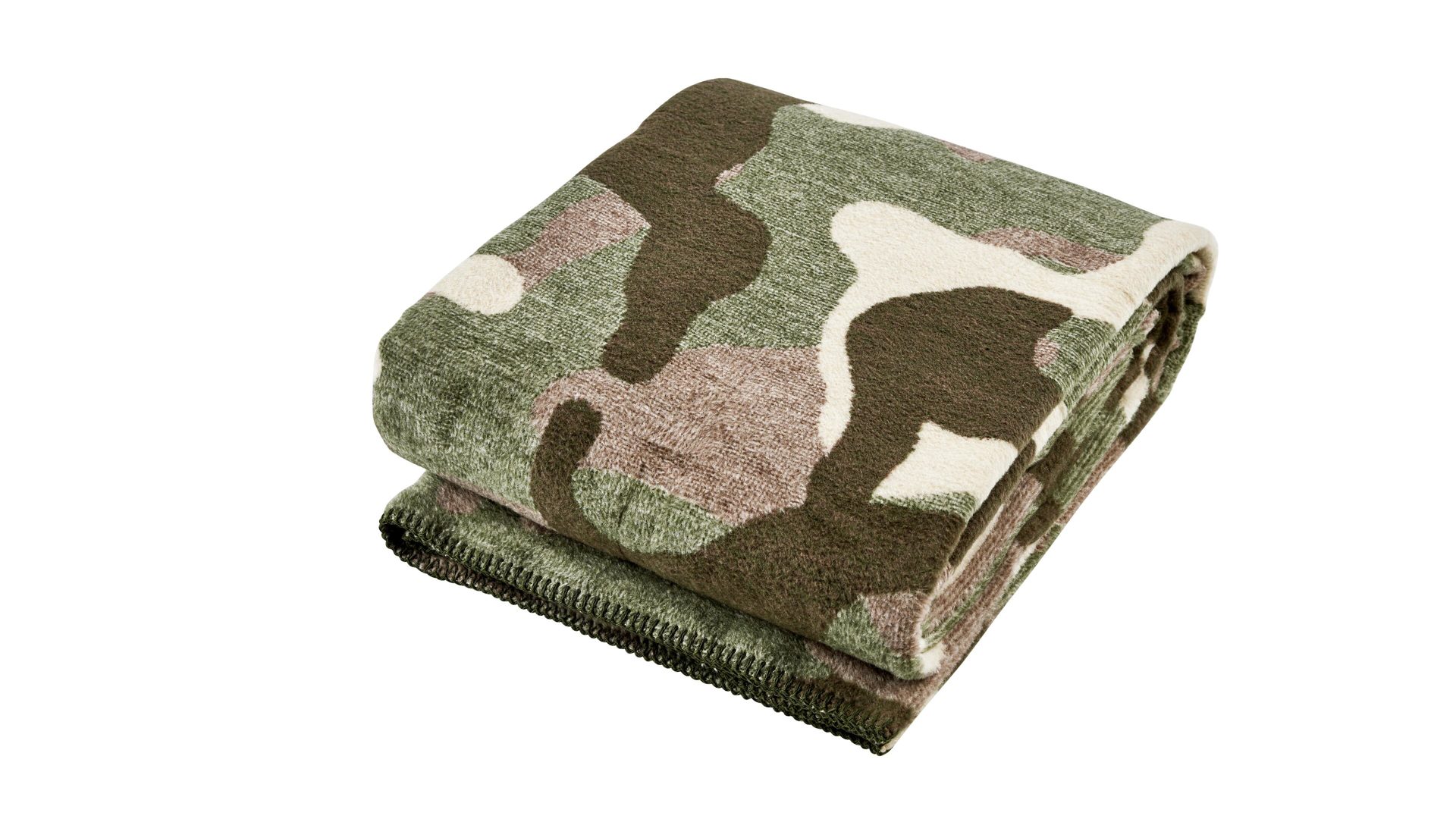 Wohndecke Done by karabel home company aus Stoff in Braun Done Wohndecke Blanket Camouflage braunes Camouflagemuster – ca. 150 x 200 cm