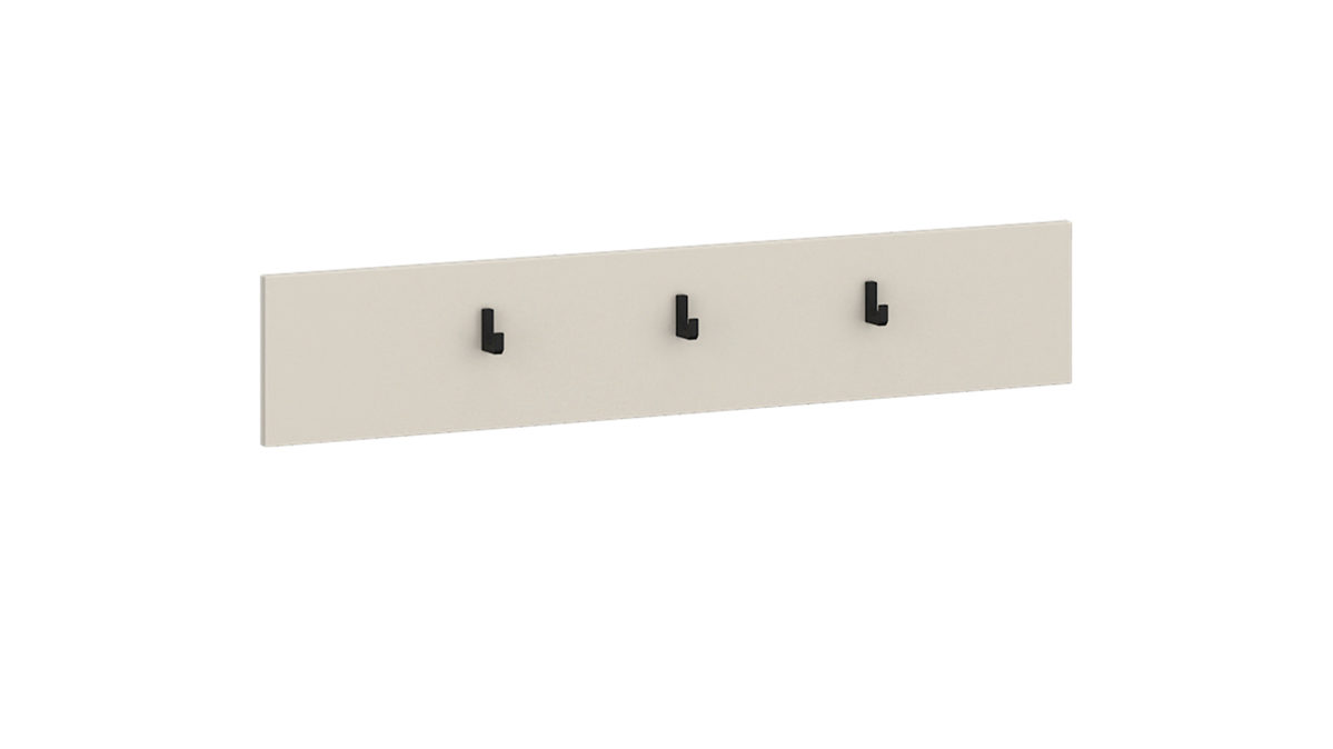 Wandgarderobe Wojcik aus Holz in Beige Garderobenprogramm Naxxar - Wandgarderobe Cashmere & Stone Eiche - ca. 94 x 18 cm