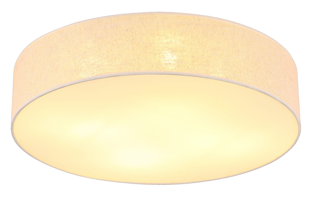 Deckenleuchte Interliving aus Holz in Beige Interliving Leuchten Serie 9358 - Deckenlampe