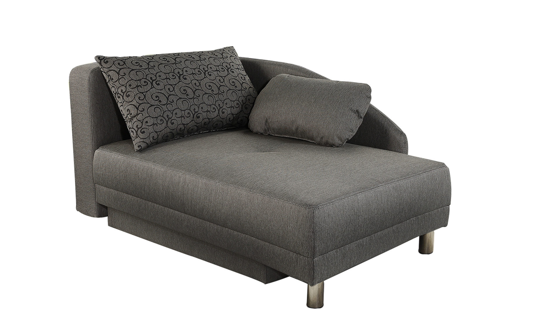 Recamiere Job aus Stoff in Braun Recamiere Roy-SE braunes Flachgewebe 290-58 & 289-58