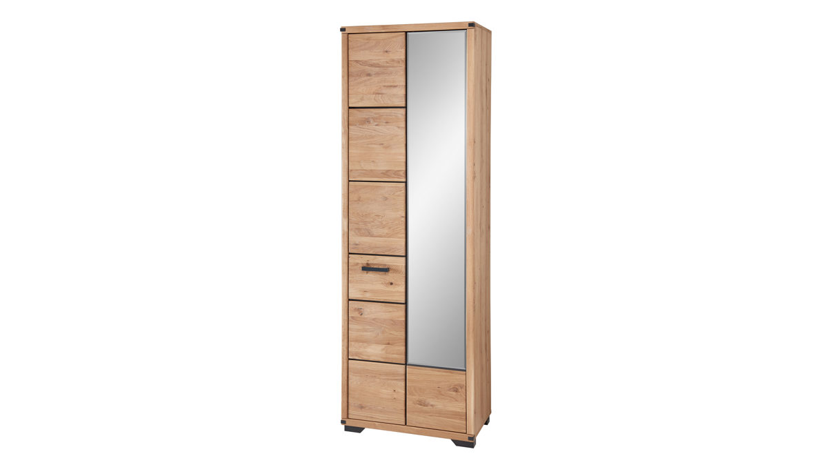 Garderobenschrank Innostyle aus Holz in Holzfarben Garderobenprogramm Genua - Garderobenschrank Artisan Eiche & Spiegel - ca. 68 x 204 cm