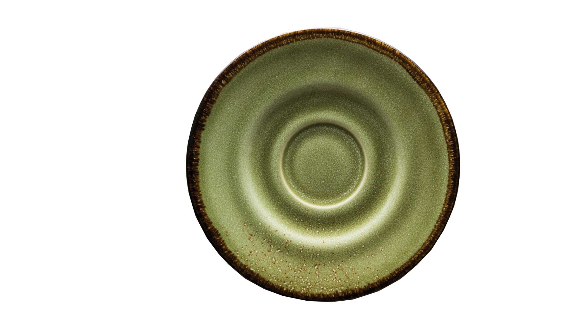 Unterteller Creatable aus Stein in Grün CREATABLE Nature Collection – Unterteller naturgrünes Steinzeug – Durchmesser ca. 15 cm